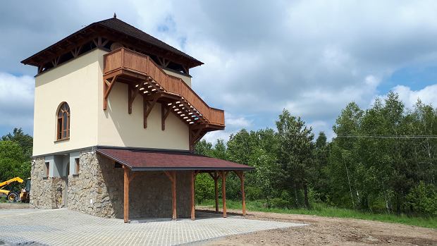 Wieża widokowa we wsi Czarnorzeki w gminie Korczyna nabiera ostatecznych kształtów Fot. GOK w Korczynie